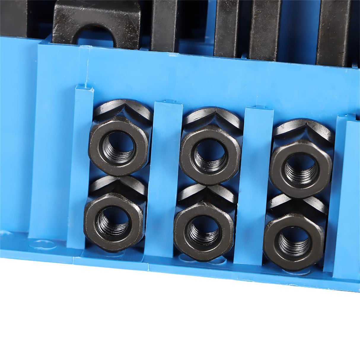 mitoharet 58 Pc 1/2 Inch T-Slot Hold Down Clamp Clamping Kit Mill Machinist Set Replacement for Bridgeport Milling Machine with Plastic Storage Box mitoharet