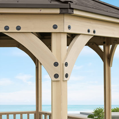 Yardistry Meridian 12' Octagon Gazebo - WoodArtSupply