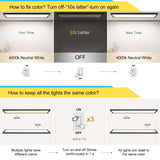 AIKVSXER 1x4 LED Flat Panel Light CPANL Surface Mount LED Ceiling Light Black, 5500LM 50W TRIAC 10-100% Dimmable, 3000/4000/5000k Selectable 4 Foot AIKVSXER