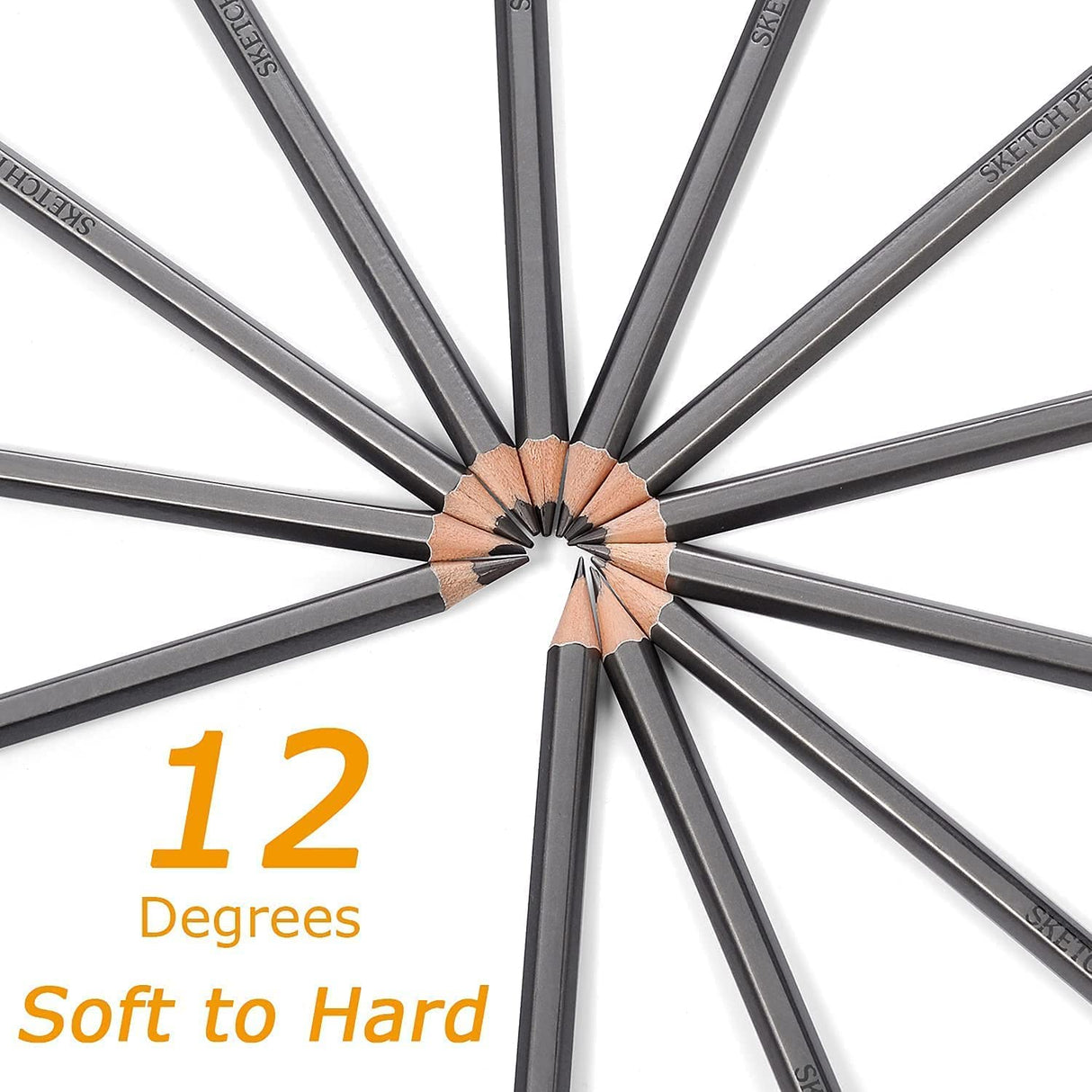 Dyvicl Drawing Sketching Pencil Set and White Charcoal Pencils Dyvicl