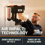 Worx Nitro 20V 18GA Brad Nailer Cordless Fires 80 Nails Per Minute, Cordless Nail Gun Anti-Ejection, Nail Gun Battery Powered Tool-Free Jam Release WORX