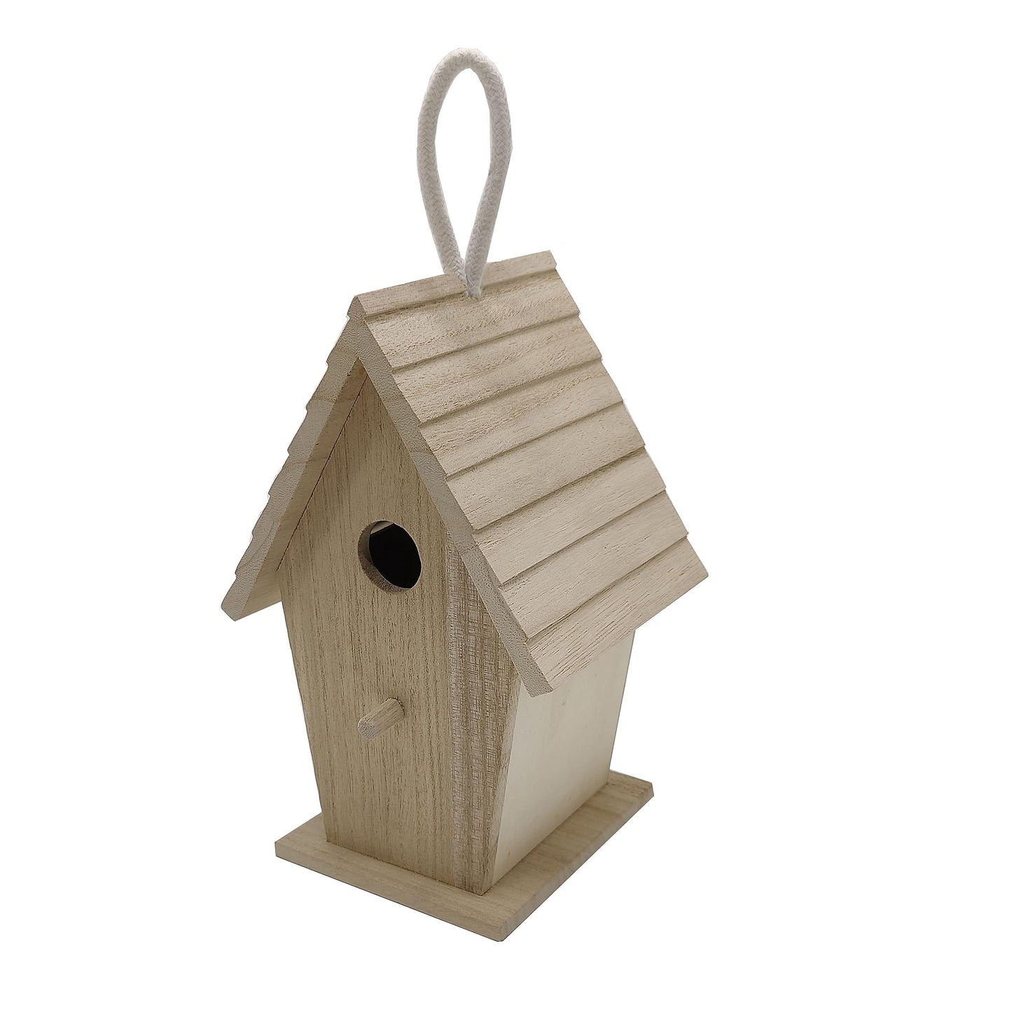 8.5" Wood Birdhouse by Make Market - Unfinished Birdhouse Made of 100% Wood, Outdoor Nesting Boxes - Bulk 8 Pack