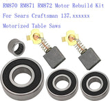 RM870 RM871 RM872 Motor Rebuild Kit For Sears Craftsman 137.xxxxxx Motorized Table Saws VIGORVIL
