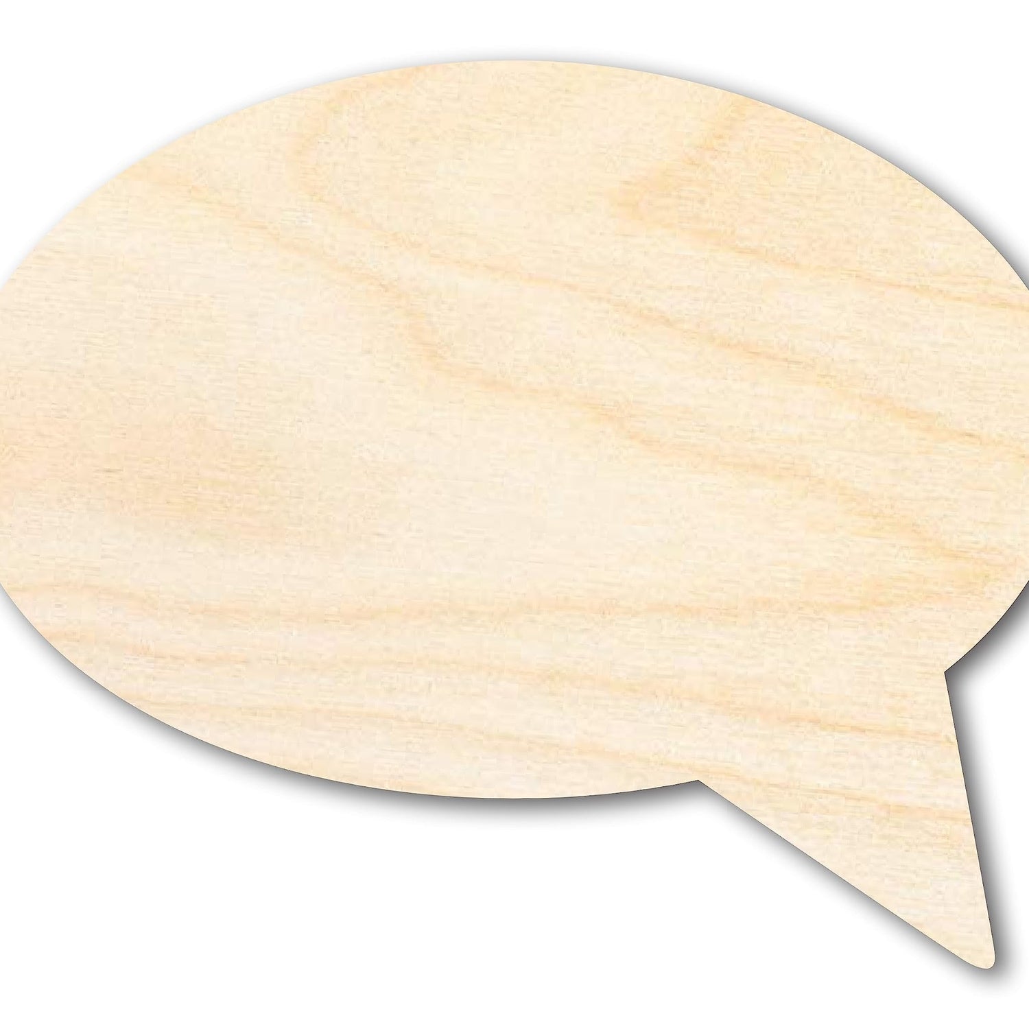 Unfinished Wood Speech Bubble Shape | Craft Cutout | up to 24" DIY 16" / 1/8" 24 Hour Crafts
