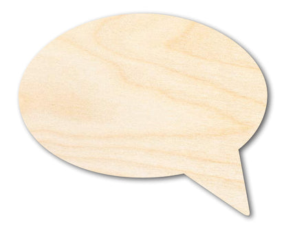 Unfinished Wood Speech Bubble Shape | Craft Cutout | up to 24" DIY 16" / 1/8" - WoodArtSupply