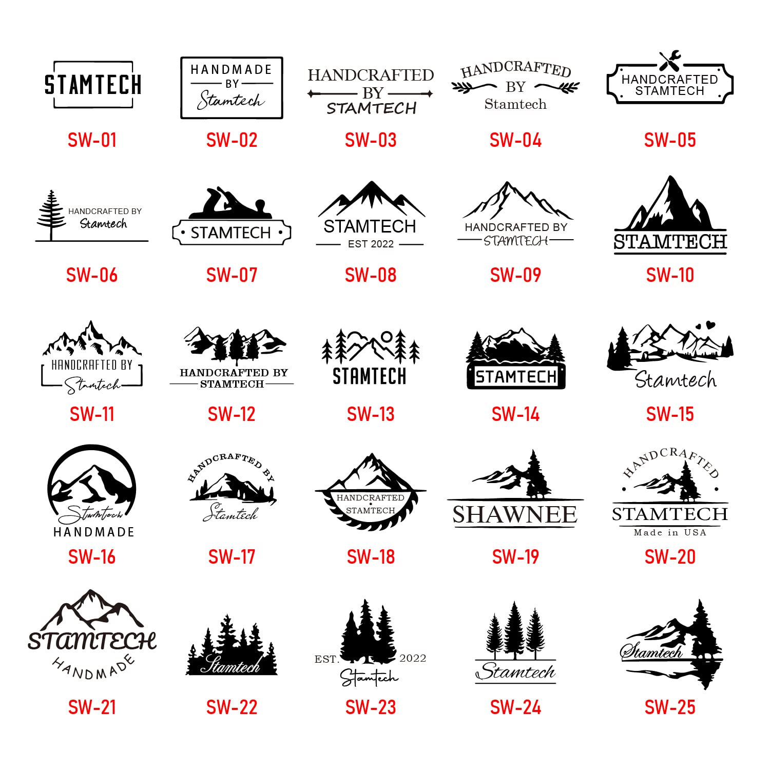 Customisable STAMTECH Metal Branding Iron for Wood, Leather, and Paper STAMTECH