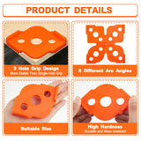 Xuhal 4 Pcs Radius Jig Router Templates 8 Radius Angle Corner Radius Routing Templates Routing Rounded Corners Router Bit Templates Hardness ABS CNC Xuhal