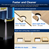 SCULPFUN S9 Air Assist Nozzle,SCULPFUN S9 Laser Engraver Upgrade Accessories,Metal Structure,Easy to Install,Clean Cutting Engraving Wood Acrylic SCULPFUN