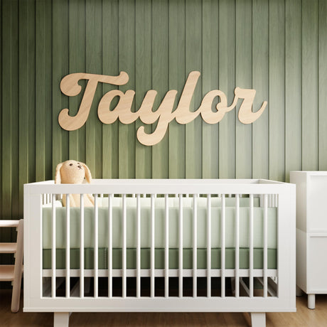 Real Wood Custom Baby Name Signs for Nursery for Boys & Girls - Choose Size, Font & Color - Baby Room Wall Decor - Newborn Essentials Gift - Custom Maison Custom