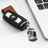 Queenberry Two Sides Personalized Text Name Laser Engraving Stainless Steel Custom Dog Tag Key Chain - Handmade Queenberry