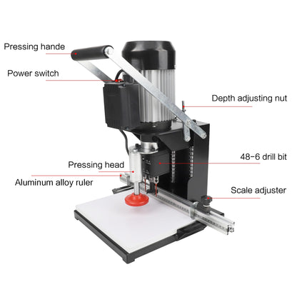 Hinge Drilling Machine Portable Hinge Drilling and Boring Machine for Woodworking, 1100W, 2880 RPM, 0-40mm Depth - Perfect for Cabinets, Wardrobes, - WoodArtSupply