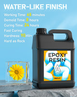 INCLY 2 Gallon Crystal Clear Epoxy Resin Kit, Bubbles Free & No Yellowing Resin Supplies Coating Casting Resin for Jewelry Making, DIY Art Crafts, INCLY