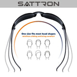 SATTRON 3 Pack of Tinted Safety Glasses, Scratch & Impact Resistant Protective Eyewear, Dark Lenses for UV Protection SATTRON