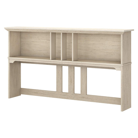 Bush Furniture Salinas 60W Desk Hutch with Shelf Storage in Antique White Bush Business Furniture