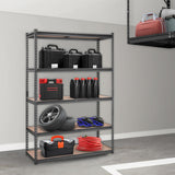 VEVOR Storage Shelving Unit, 5-Tier Adjustable, 2000 lbs Capacity, Heavy Duty Garage Shelves Metal Organizer Utility Rack, Black, 48" L x 18" W x 72" VEVOR