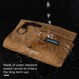 Waxed Canvas Shop Apron for Men & Women.Woodworking Aprons Heavy Duty Work Apron with Pockets. Big Bulk Tool Apron with Adjustable Cross-Back Jefaniim