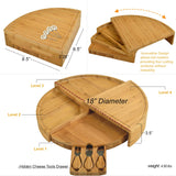 Picnic at Ascot Delux Custom Engraved Bamboo Cheese/Charcuterie Cutting Board - Patented Design - Quality Assured Picnic at Ascot