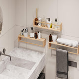 Fixwal Floating Wall Bookshelves, Baby Nursery Decor, 16.5 Inch Solid Wood Shelves for Books, Toys and Decor Storage (Natural Wood) Fixwal