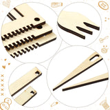 Thyle 6 Sets Rectangle Weaving Loom Kit 5.3 x 7.8'', 7.9 x 11.8'' Wood Weaving Loom with Needles and Tools DIY Looms for Weaving Kids Adult Beginners Thyle