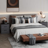 Giantex Farmhouse Nightstand Set of 2, Wood Bedside Table with 2 Storage Drawers, Compact Floor Night Stand End Table, Accent Sofa Side Table for Giantex