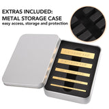 Brass Setup Blocks Height Gauge Set - Set of 5 Accurate Table Saw Accessories for Woodworkers - Bars Include Laser Engraved Size Markings LOSTRONAUT