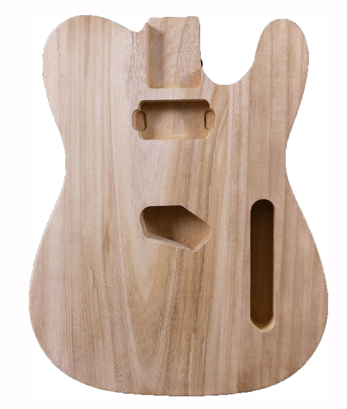 T-Style Electric Guitar Body Blank Solid wood Electric Guitar Body Unfinished DIY Project Guitar Body Replacement (Paulownia Wood) WoodArtSupply