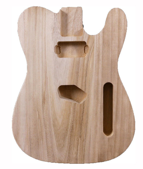 T-Style Electric Guitar Body Blank Solid wood Electric Guitar Body Unfinished DIY Project Guitar Body Replacement (Paulownia Wood) WoodArtSupply