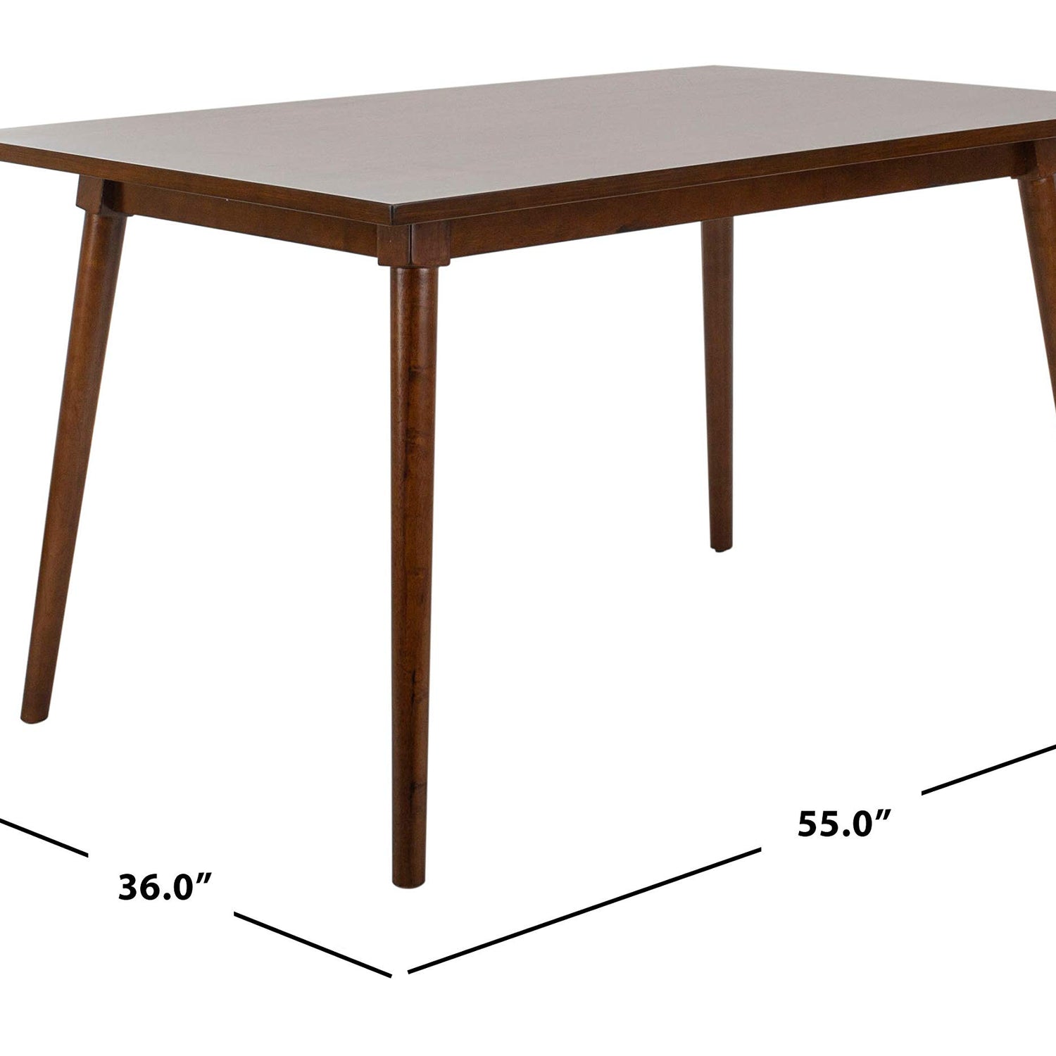 Safavieh Home Tia Modern Walnut Dining Table Safavieh