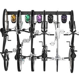 TORACK Bike Storage Rack, 6 Bike Racks & 5 Hooks for Garage, Wall Mount Vertical Bicycles Hanger for Home Space Saving, up to 600lbs, 64-inch TORACK