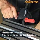 POWERTEC 2 PK Tracksaw Track Guide Rail Clamp, 8-3/4 Inch Quick Release Clamps for Circular Saw Guide Rail System, Woodworking, 71423V POWERTEC