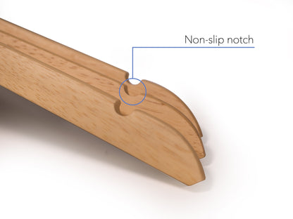 Topline Classic Wood Shirt Hangers - Natural Finish (10-Pack) - WoodArtSupply