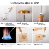 Personalised Deironply Wood Branding Iron - Custom Brass Stamp with Handle for Unique Crafting Deironply