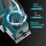 3-1/4 Inch Woodworking Hand Planer for Makita 18V Battery, Cordless Hand Planer Brushless Planer Handheld Planer for Woodworking Power Wood Planer F FINEC