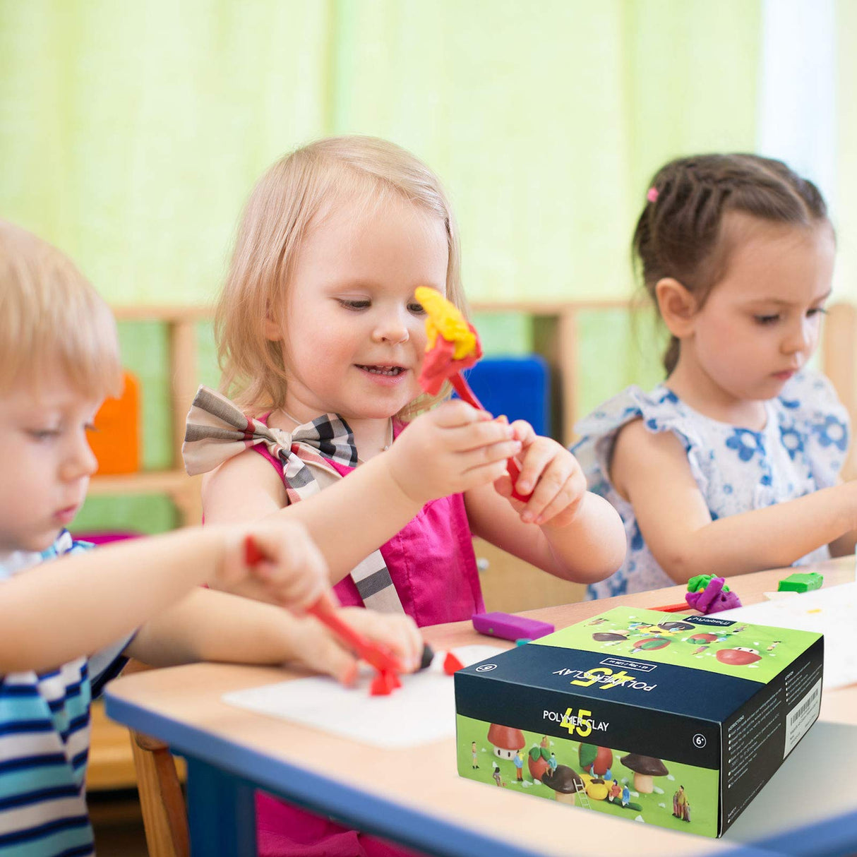 Magicfly Polymer Clay Starter Kit, 45 Colors Oven Bake Clay with 5 Modeling Tools and 40 Jewelry Accessories, Safe and Nontoxic DIY Baking Clay Magicfly