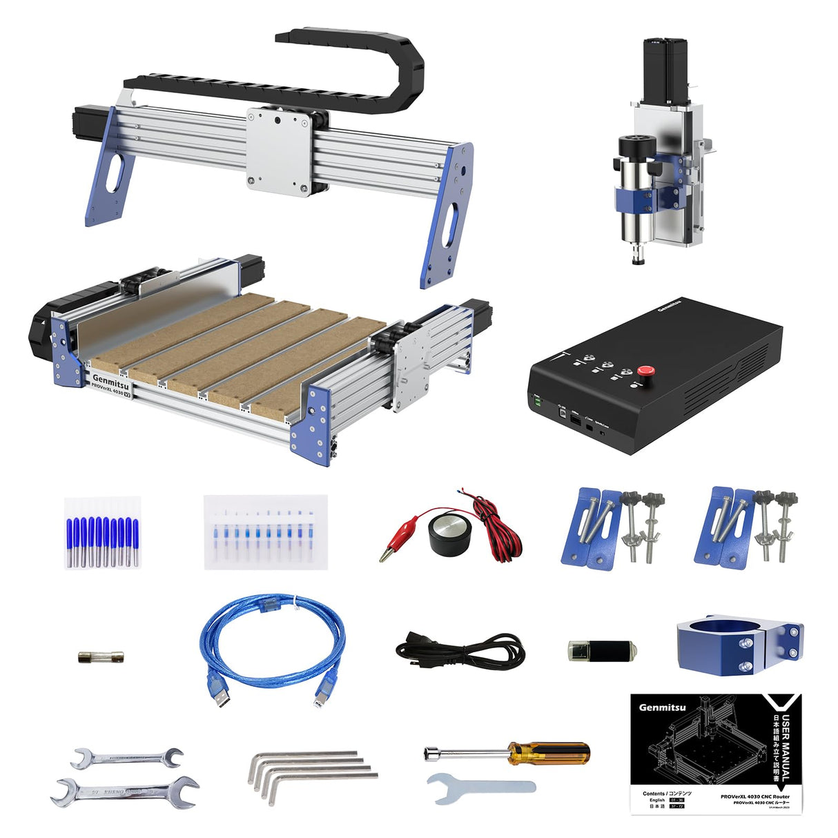 Genmitsu CNC Router Machine PROVerXL 4030 V2, Fast Speed for Wood Metal Acrylic PCB MDF, Upgrade 3 Axis Engraving Machine with Closed-Loop Motor and Genmitsu
