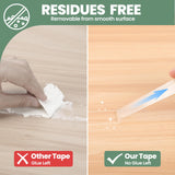 YUUMEA Double Sided Tape, Nano Mounting Tape Heavy Duty (2 Sizes, Total 400 INCHES), Clear Two Sided Wall Tape, Removable Picture Hanging Adhesive YUUMEA