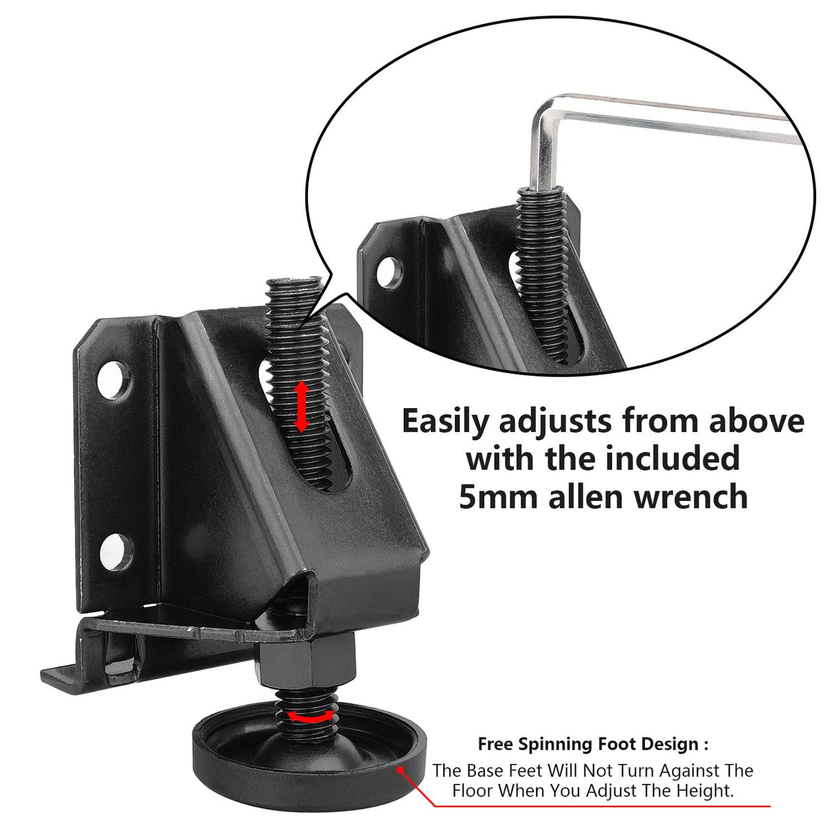 Sanchamy Heavy Duty Leveling Feet Furniture Levelers Adjustable Table Leg Leveler Workbench Leveling Feet for Furniture,Table, Cabinets, Sanchamy