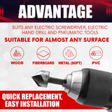 wesleydrill 5 pcs Countersink Drill Bit Set，82 Degree Counter Sink， Fit for Sink Holes into Most Machinable Metals, Plywood, Softwood, Hardwood, wesleydrill