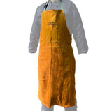 Leather Work Shop Apron with Pocket, Buckle straps, Heat & Flame-Resistant Heavy-Duty Welding Apron LahChak