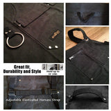 ecoZen Lifestyle Woodworking Shop Apron for Men - Carpenter Apron for Work Shop, Perfect Woodworking Gift, Heavy Duty Waxed Canvas Workshop Tool ecoZen Lifestyle