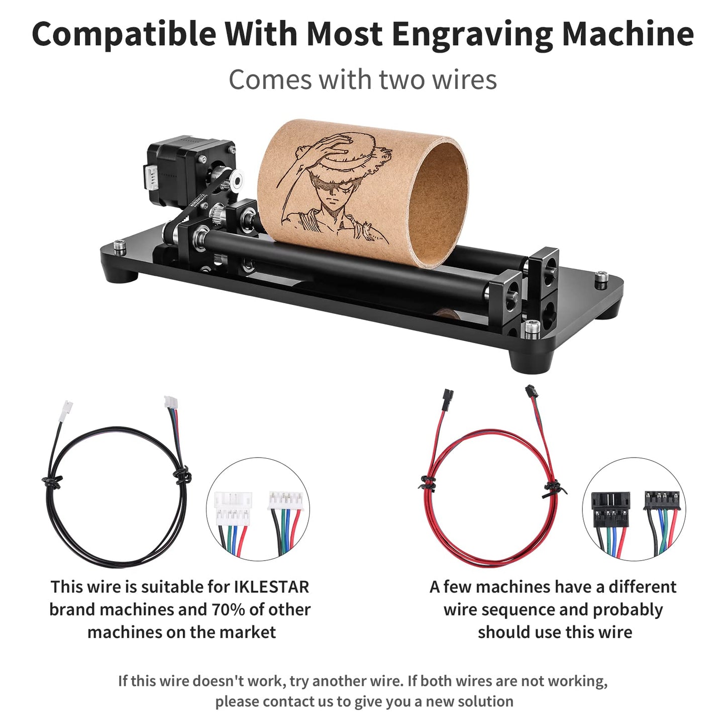 Laser Rotary Attachment for Laser Engraver, CNC Rotary Axis for 360°Engraving Cylindrical Object, Diameter Adjustable, Compatible with CNC Router