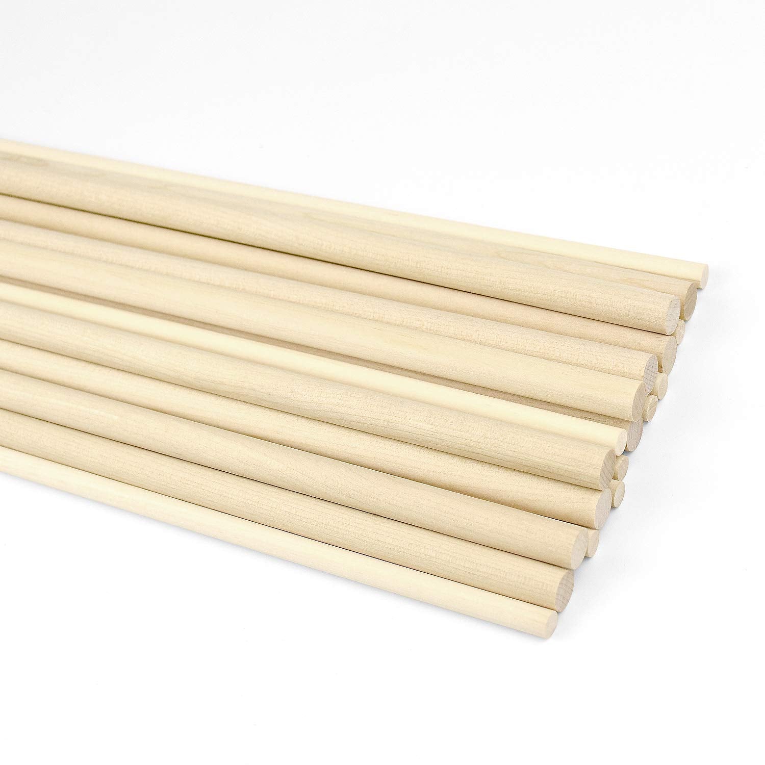 20 Pcs Wooden Dowel Rods for Craft, Unfinished Natural Wood Craft Dowel Sticks 1/4 Inch / 2/5 Inch x 12 Inch Thyores