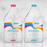 Ultra Clear Epoxy Resin and Hardener | Scratch Resistant, Crystal Clear Coating, Glossy, Low Odor Epoxy Primer | Ideal for Bar Tops, Tables, & Ultra Clear Epoxy