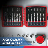 NEIKO 10059A Combination Drill and Tap Bit Set with Quick Change Adapter, 13 Piece, SAE (6-32NC to 1/4-20NC) and Metric Drill Bit Set (M3 to M10), NEIKO