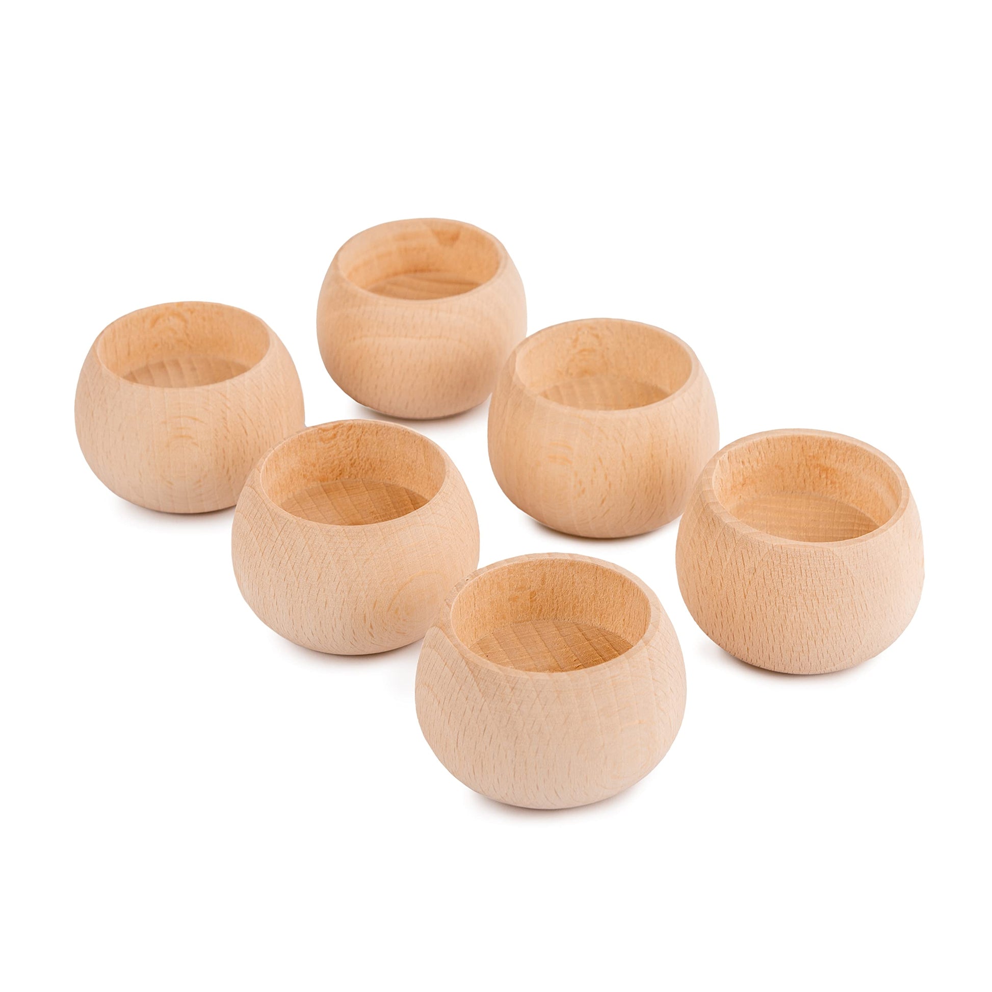 Woodvio - Handmade Wooden Candle Holders for votives and Tea Lights Candles, Set of 6 - WoodArtSupply