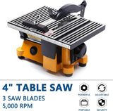 Multifunctional Mini Precision Table Saw Home DIY Woodworking Cutting Machine US (Yellow) DNYSYSJ