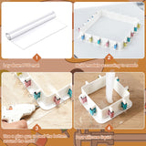 Tioncy 2 Pack Adjustable Mold Housing for Silicone Molds Making Reusable Plastic Housing Frame Silicone Mold Making Kit with Back Sheets Hot Glue Tioncy