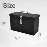 FGJQEFG 16 Inch Aluminum Truck Bed Tool Box Truck Car Outdoor Trailer Pickup Underbody Toolbox,RV Storage OrganizerTrailer Storage W/Side FGJQEFG