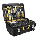 DEKOPRO 258 Piece Tool Kit with Rolling Tool Box Socket Wrench Hand Tool Set Mechanic Case Trolley Portable DEKOPRO