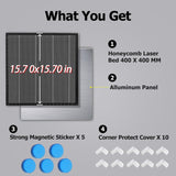 YOOPAI Honeycomb Laser Bed 400x400mm Honeycomb Working Table with Aluminum Panel for Laser Cutter Engraver Accessories, Desktop Protection, Fast Heat YOOPAI